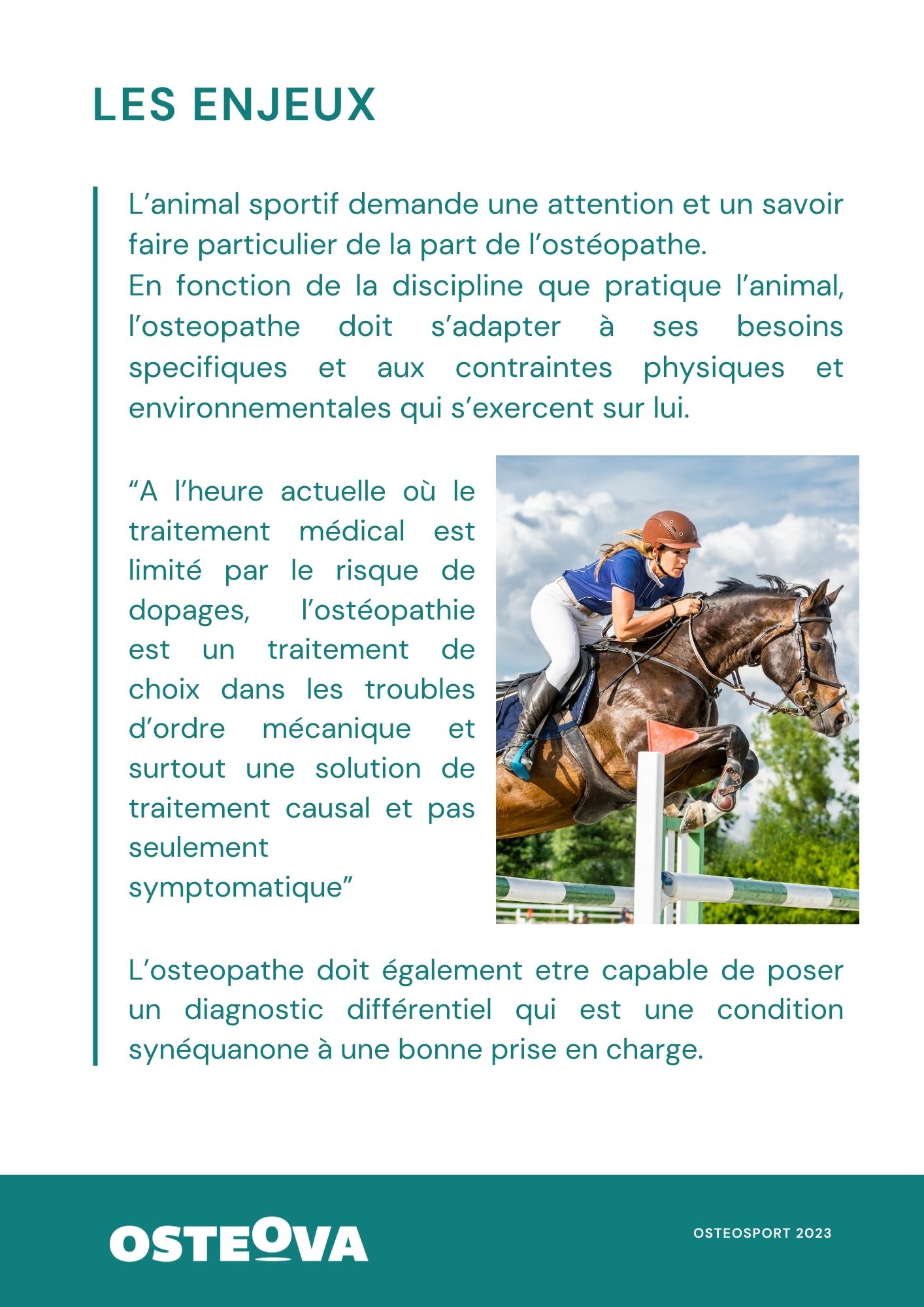 osteopathie animale sport